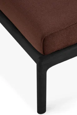 Hocker Teak Jack outdoor zwart burgundy