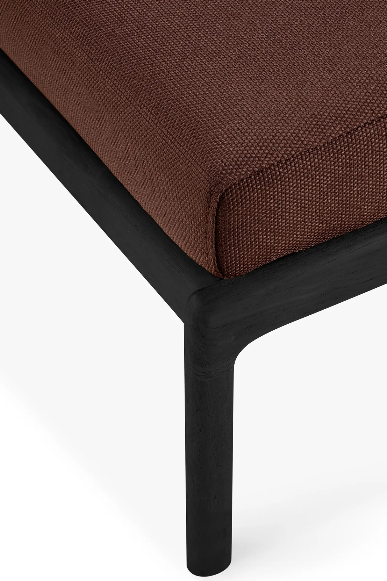 Hocker Teak Jack outdoor zwart burgundy