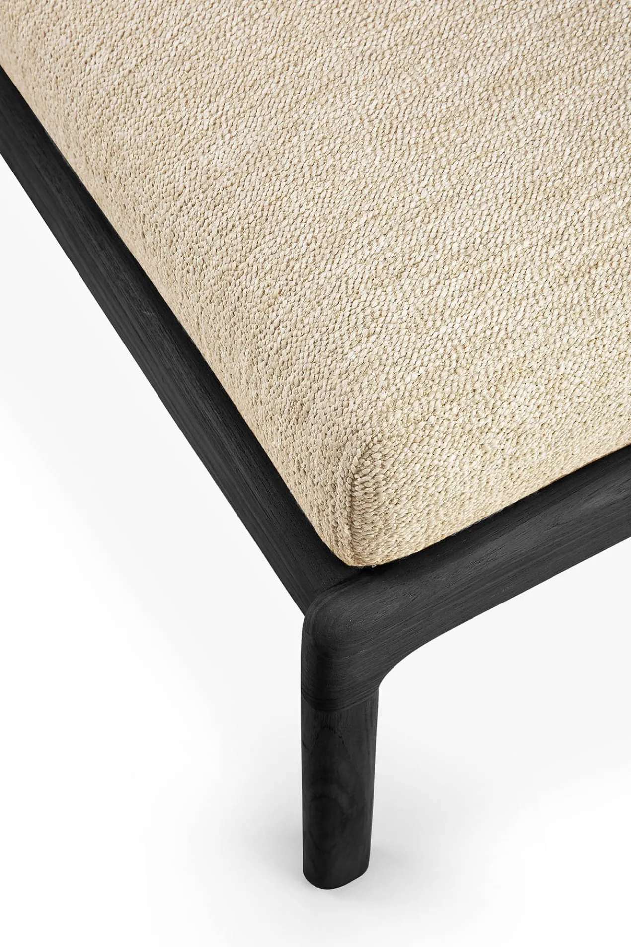 Hocker Teak Jack zwart naturel