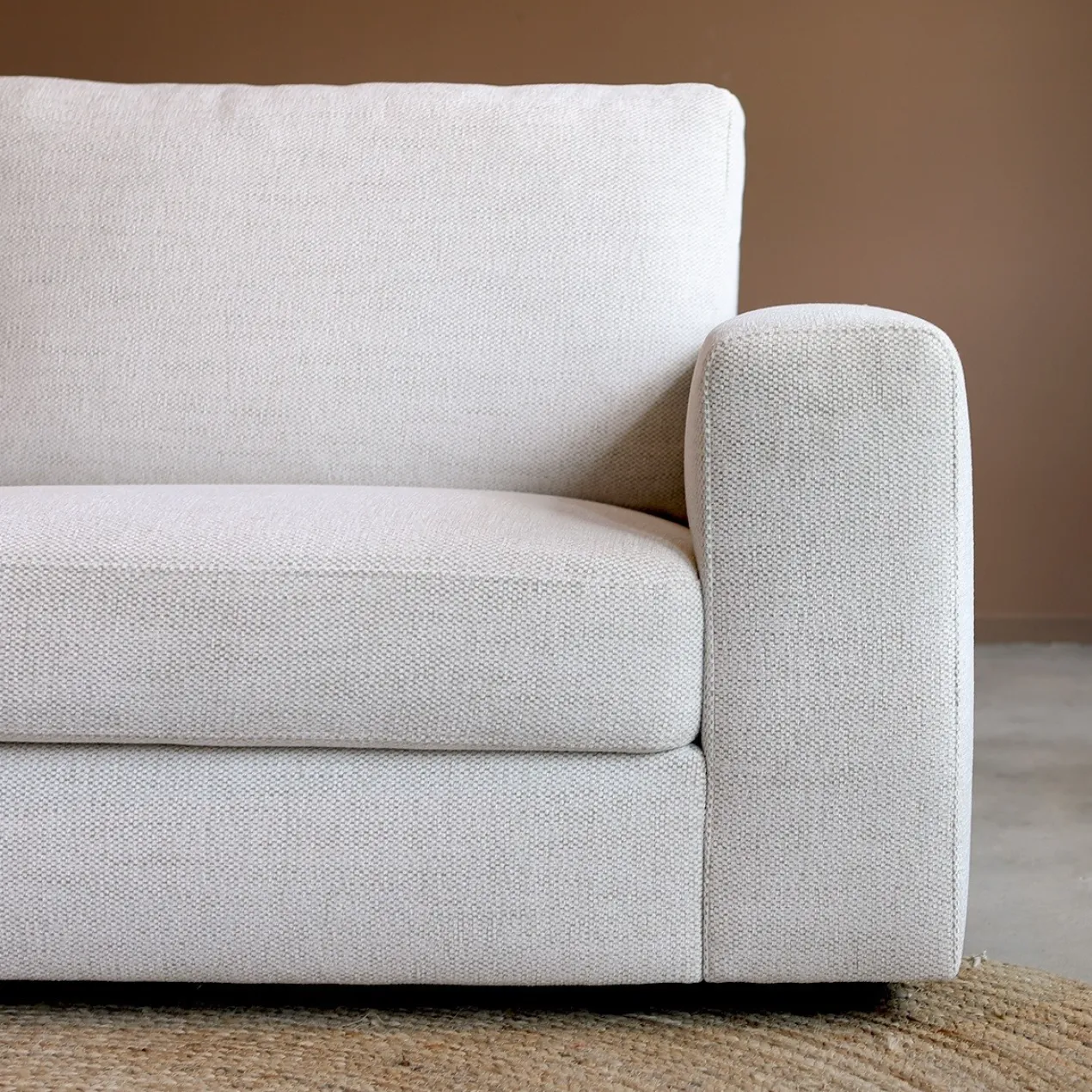 Hoekbank Avero beige chaise longue links