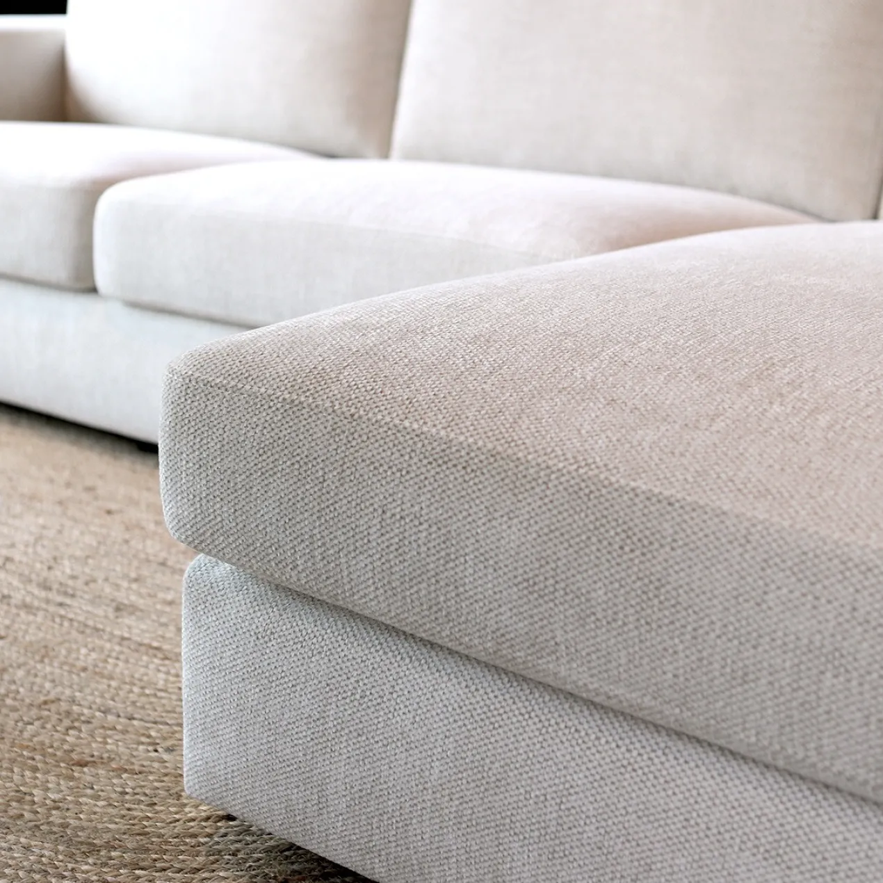 Hoekbank Avero beige chaise longue rechts