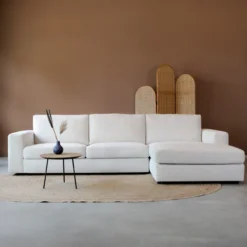 Hoekbank Avero beige chaise longue rechts
