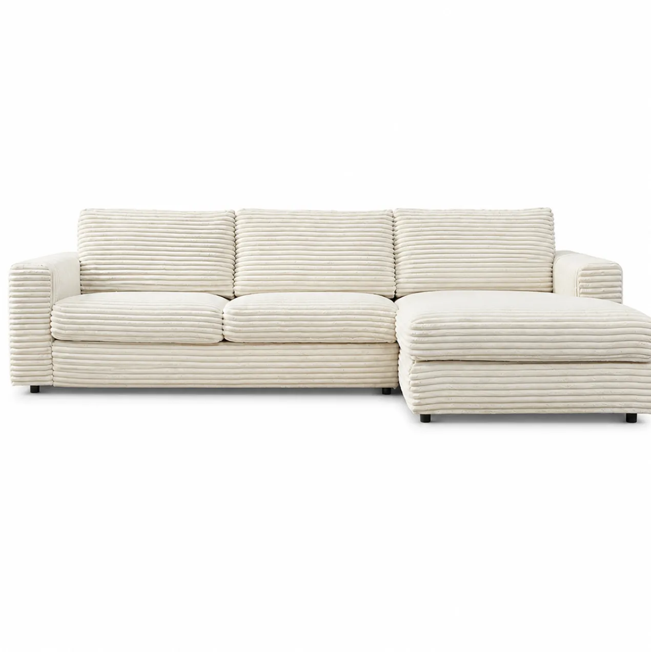 Hoekbank Avero crème chaise longue rechts