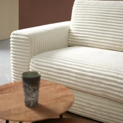 Hoekbank Avero crème chaise longue rechts
