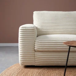 Hoekbank Avero crème chaise longue rechts