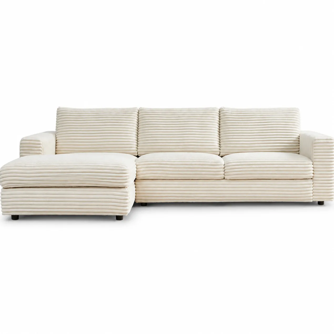 Hoekbank Avero crème chaise longue links