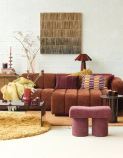 Hoekbank Dolce S home burgundy links