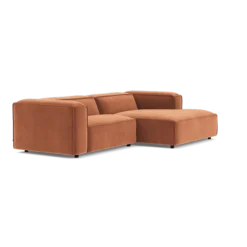 Hoekbank Dunbar divan rechts royal magnolia