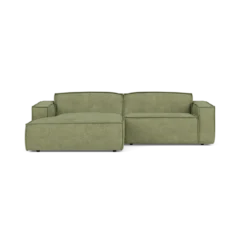 Hoekbank Edge divan links cube lichtgroen