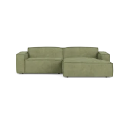 Hoekbank Edge divan rechts cube lichtgroen