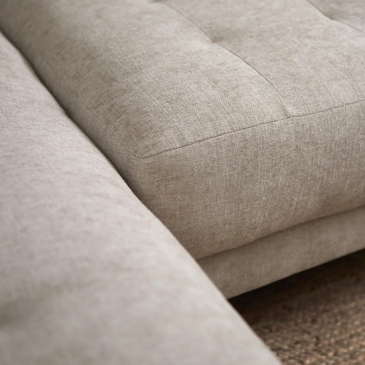 Hoekbank Evora beige chaise longue links