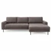 Hoekbank Evora taupe chaise longue rechts