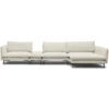 Hoekbank inclusief hocker Twin essence champagne rechts