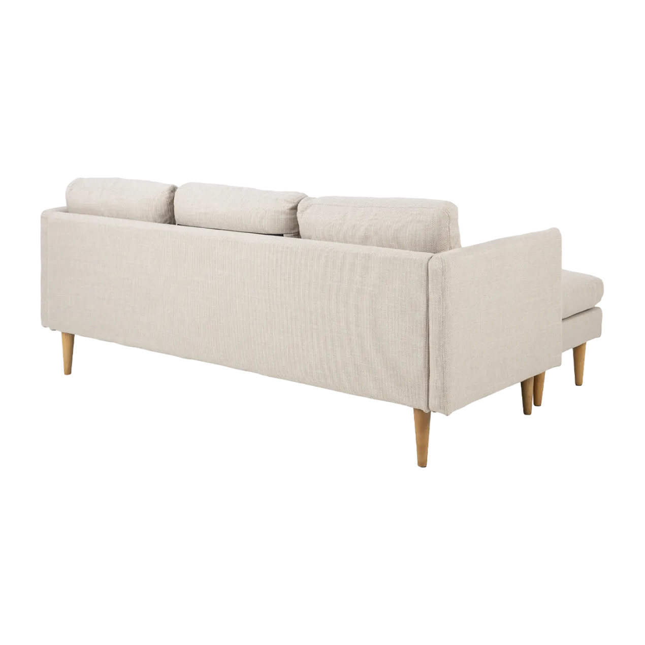 Hoekbank Jelle 2-zits - met verstelbare chaise longue Beige