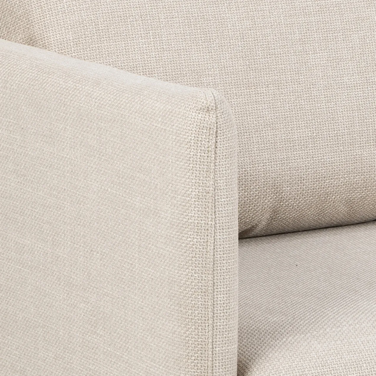 Hoekbank Jelle 2-zits - met verstelbare chaise longue Beige