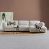 Hoekbank Lino beige chaise longue rechts