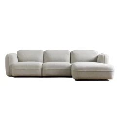 Hoekbank Lino beige chaise longue rechts