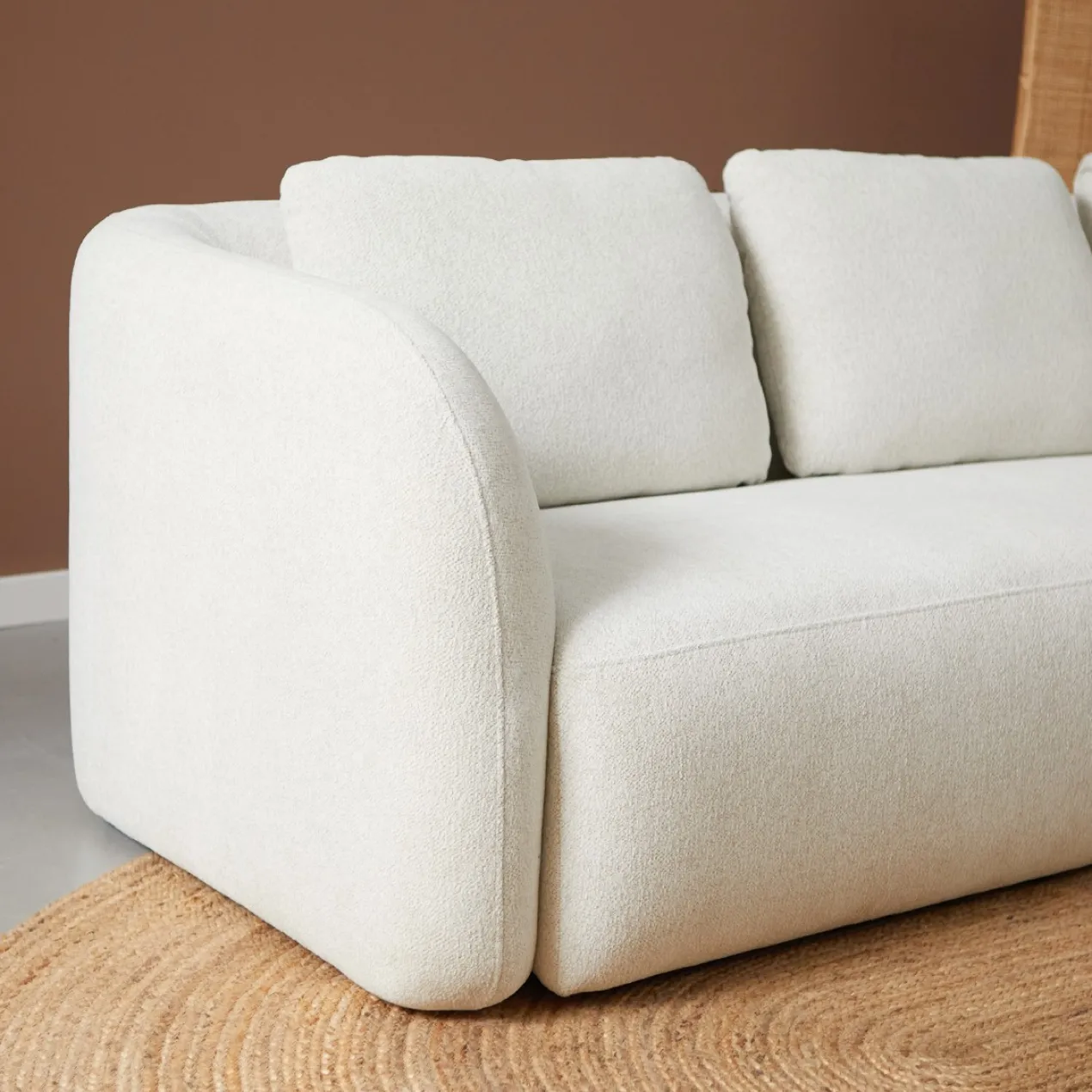 Hoekbank Liora beige chaise longue rechts
