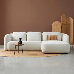 Hoekbank Liora beige chaise longue rechts