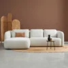 Hoekbank Liora beige chaise longue links