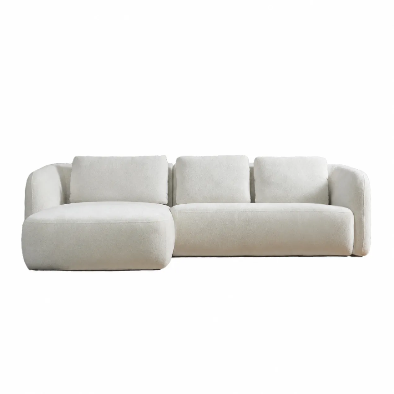 Hoekbank Liora beige chaise longue links