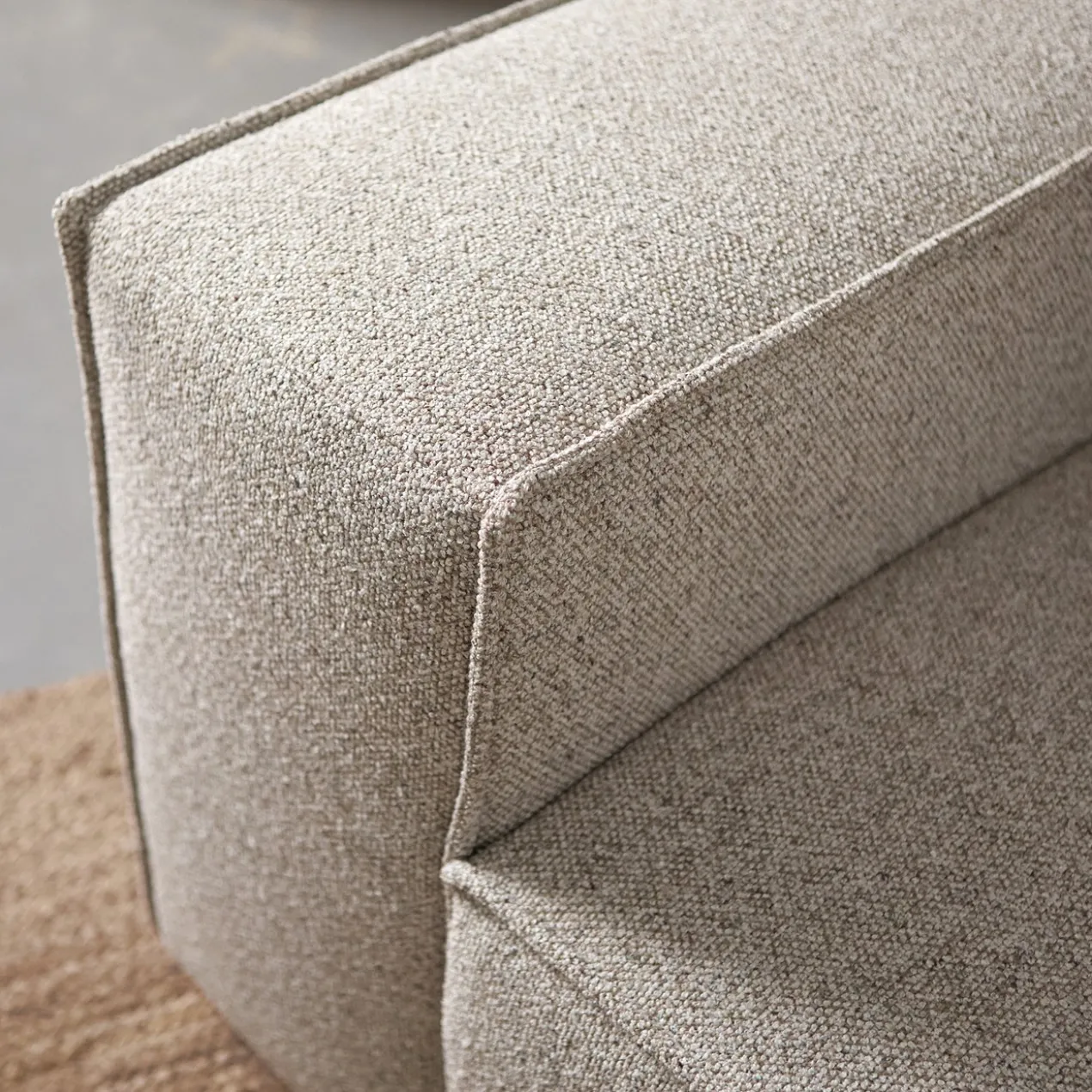 Hoekbank Livento beige chaise longue rechts
