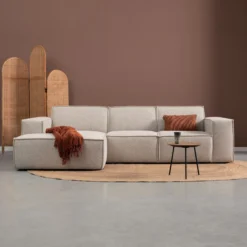 Hoekbank Livento beige chaise longue links