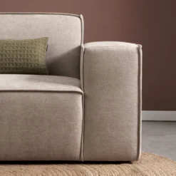 Hoekbank Livento taupe chaise longue links