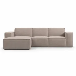 Hoekbank Livento taupe chaise longue links