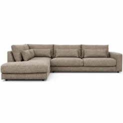 Hoekbank Lusaro taupe ottoman links