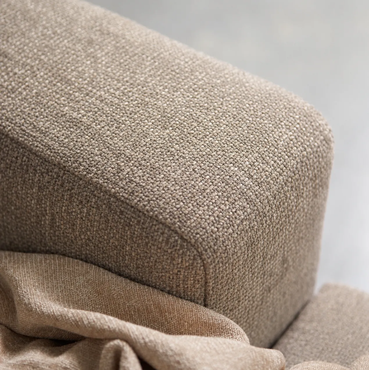 Hoekbank Lusaro taupe ottoman links