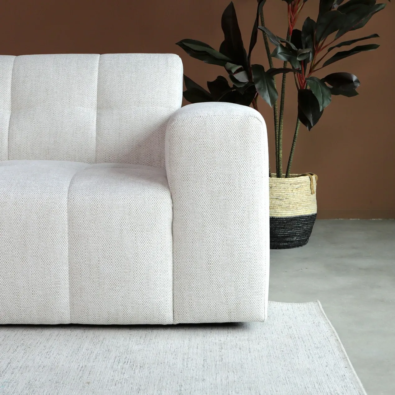 Hoekbank Nova off-white chaise longue links