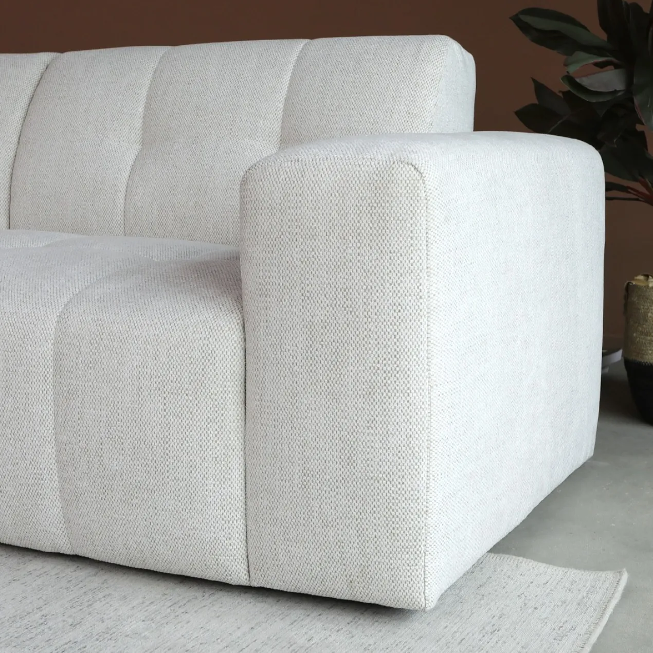 Hoekbank Nova off-white chaise longue links