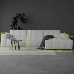Hoekbank Nova off-white chaise longue rechts
