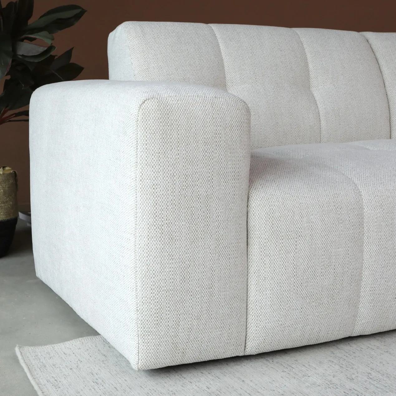 Hoekbank Nova off-white chaise longue rechts