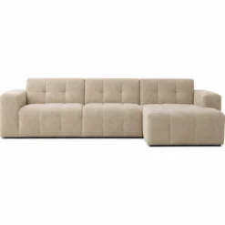 Hoekbank Nova Taupe Chaise Longue Rechts