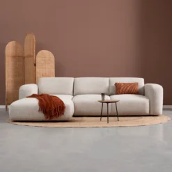 Hoekbank Riva Beige Chaise Longue Links