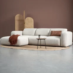 Hoekbank Riva Beige Chaise Longue Links