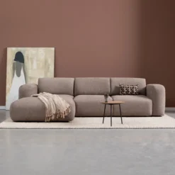 Hoekbank Riva Bruin Chaise Longue Links