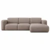 Hoekbank Riva Bruin Chaise Longue Rechts