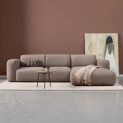 Hoekbank Riva Bruin Chaise Longue Rechts