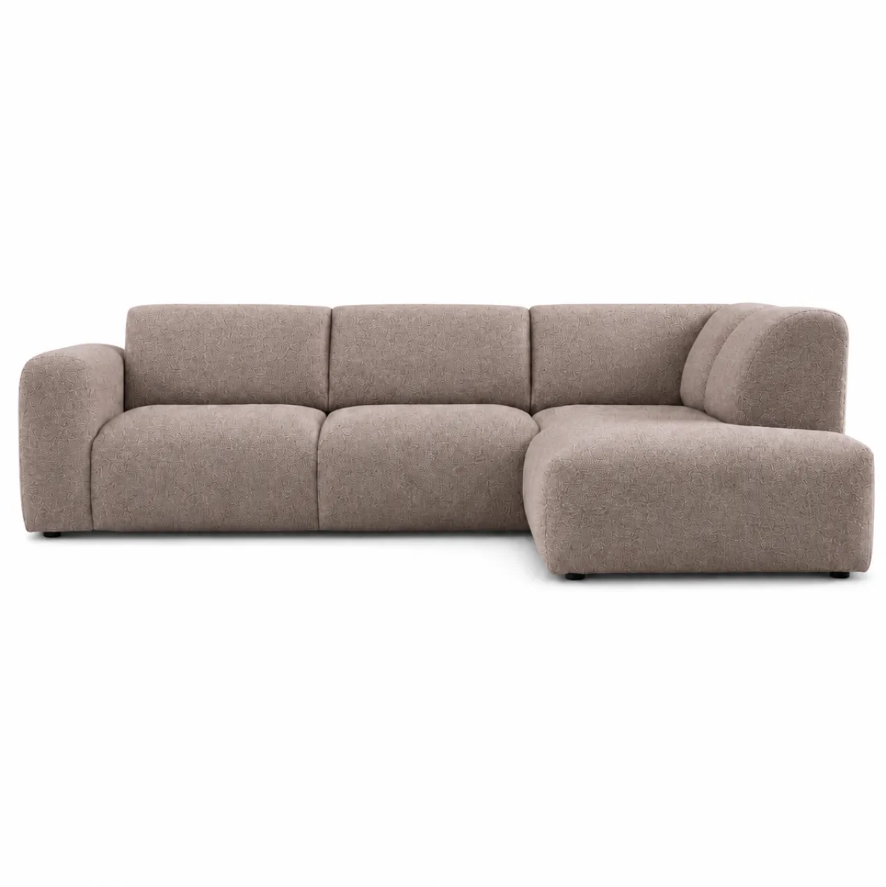Hoekbank Riva Bruin Ottoman Rechts