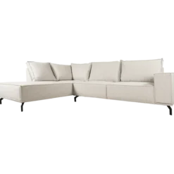 Hoekbank Ron boucle naturel links
