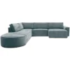 Hoekbank Segment inclusief hockers be cotton denim links