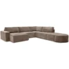 Hoekbank Segment met hockers be cotton beige rechts