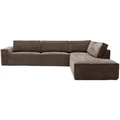 Hoekbank Segment rechts be cotton light brown