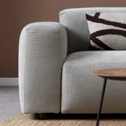 Hoekbank Silvano lichtgrijs chaise longue rechts