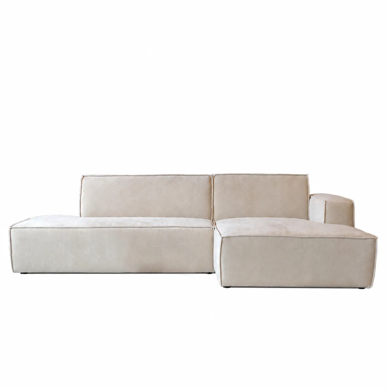 Hoekbank Sorello beige chaise longue rechts