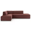 Hoekbank Stuart teddy blush links