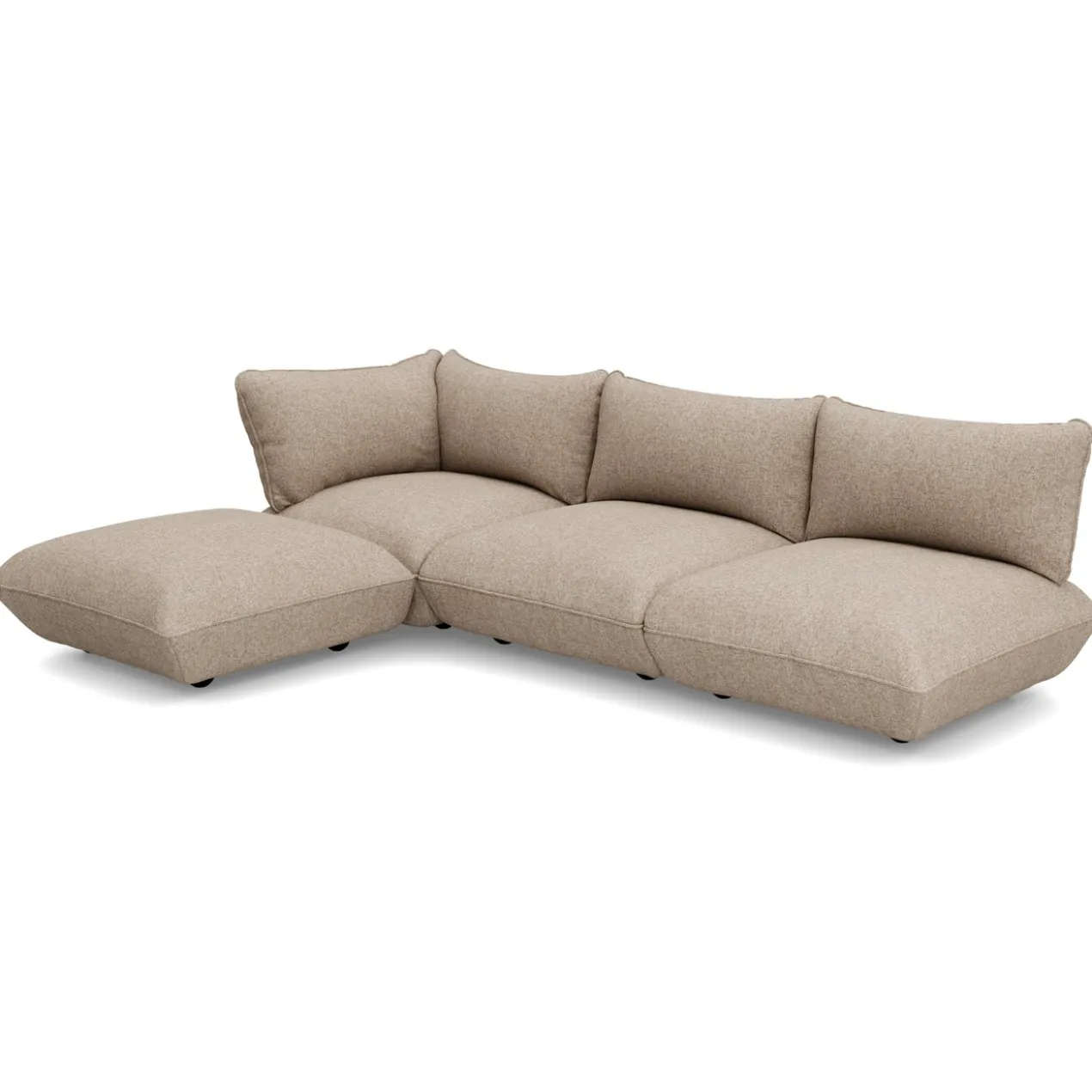 Hoekbank Sumo boucle recycled brown melange
